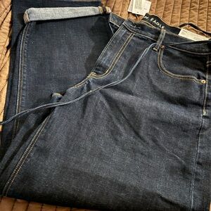AE Barrel Jeans Dark Blue
